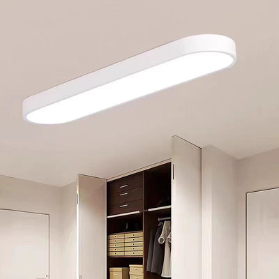 Modern Minimalist Elliptical Strip Iron Acrylic LED Flush Mount Ceiling Light For Hallway