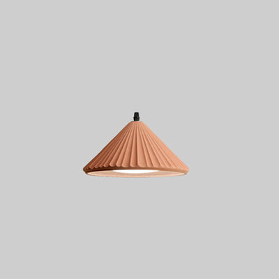 Nordic Creative Cement Umbrella Pleated Shade 1-Light Pendant Light