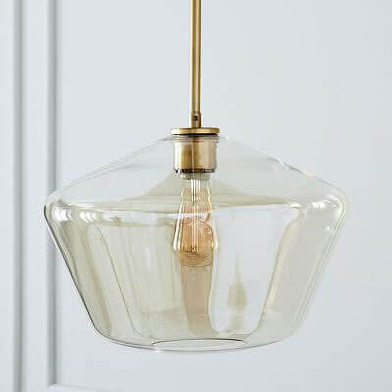 Nordic Creative Polygonal Glass 1-Light Pendant Light