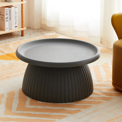 Contemporary Creative Round Cone Lace Base PP Plastic Coffee Table For Living Room