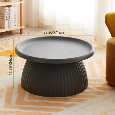 Contemporary Creative Round Cone Lace Base PP Plastic Coffee Table For Living Room