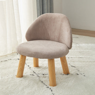 Contemporary Nordic Fabric Round Footstool Backrest For Entryways