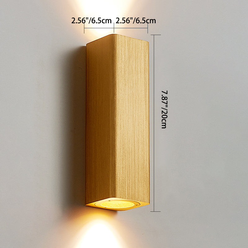 Modern Minimalist Rectangular Aluminum LED Wall Sconce Lamp For Bedroom