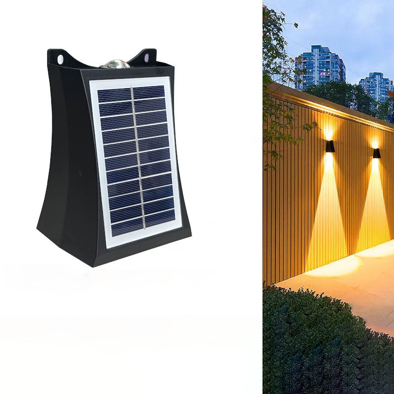 Modern Simplicity Solar Waterproof Trapezoidal ABS PMMA LED Wall Sconce Lamp For Outdoor Patio