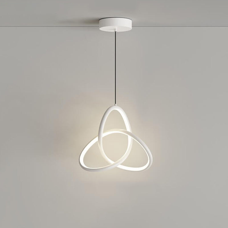 Modern Minimalist Triangular Ring-Shaped Aluminum Silicone LED Pendant Light