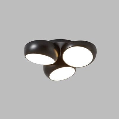 Modern Minimalist Combination Round Iron Plastic LED Flush Mount Ceiling Light For Living Room