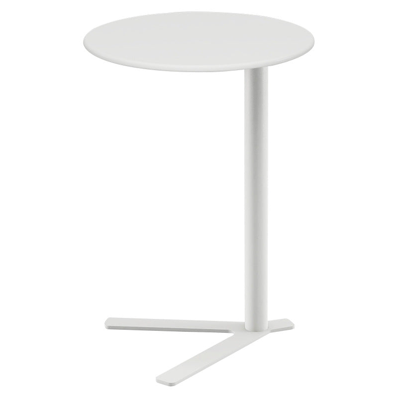 Contemporary Scandinavian Round V Base Iron End Table For Living Room