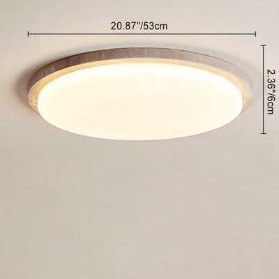 Modern Minimalist Round Steel LED Flush Mount Ceiling Light For Bedroom