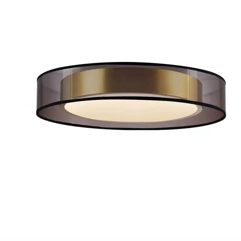 Contemporary Nordic Iron Brass Acrylic Round LED Flush Mount Ceiling Light For Living Room