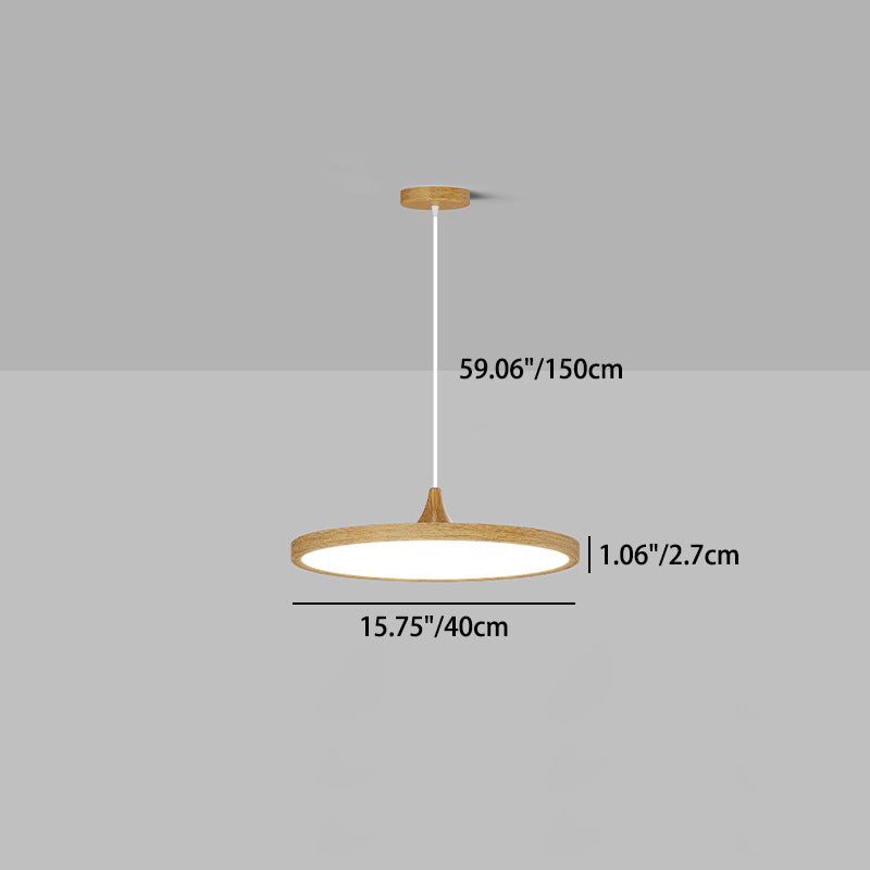 Contemporary Scandinavian Round Iron Aluminum Acrylic LED Pendant Light For Bedroom