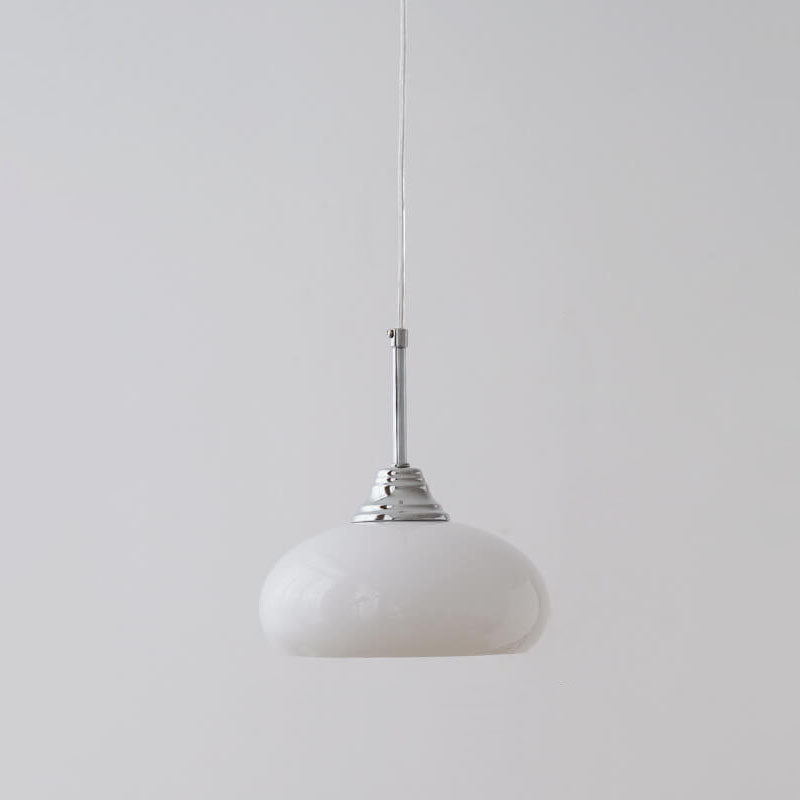 Nordic Minimalist Round Dome Glass 1-Light Pendant Light