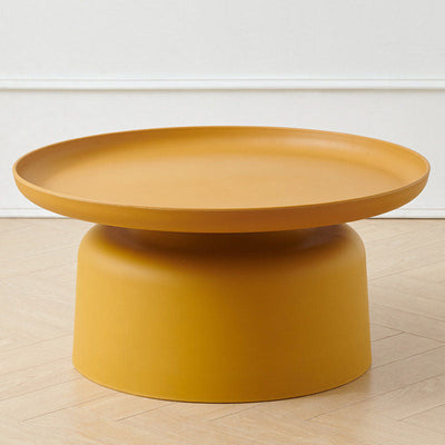 Contemporary Scandinavian Round Plastic PVC Coffee Table For Living Room