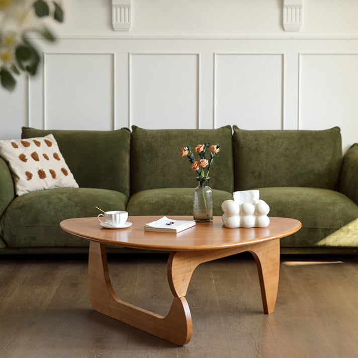 Modern Minimalist Solid Wood Triangular Coffee Table For Living Room