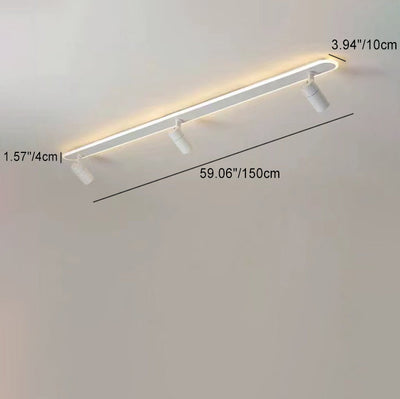 Modern Minimalist Acrylic Long Spotlight Track Light LED Flush Mount Ceiling Light For Living Room