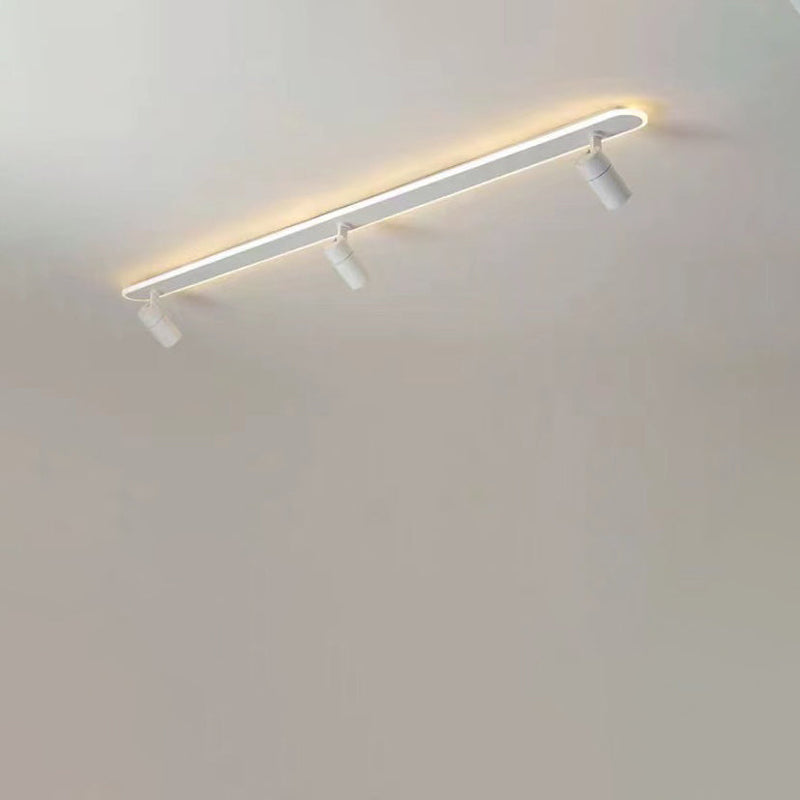 Modern Minimalist Acrylic Long Spotlight Track Light LED Flush Mount Ceiling Light For Living Room