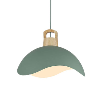 Contemporary Scandinavian Macaron Lotus Flower Petal Shape 1-Light Pendant For Living Room