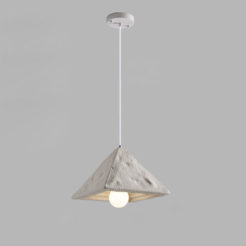 Contemporary Nordic Plexiglas Triangular Tapered 1-Light Pendant Light For Dining Room