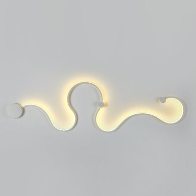 Contemporary Nordic Aluminum Silicone Lines LED Wall Sconce Lamp For Living Room