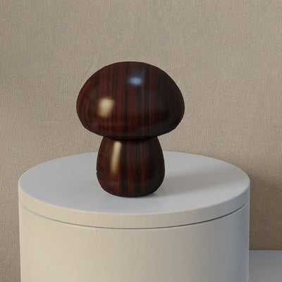 Contemporary Creative Mushroom Rubberwood Beechwood LED Table Lamp For Bedroom