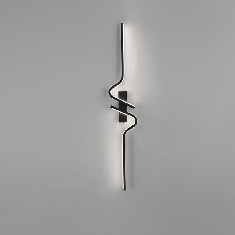 Contemporary Creative Strip Aluminum Silicon Gel LED Wall Sconce Lamp For Living Room