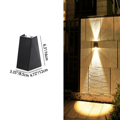Modern Simplicity Solar Waterproof ABS Acrylic Cubic LED Wall Sconce Lamp For Outdoor Patio
