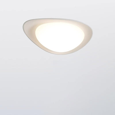 Modern Minimalist Cobblestone Elliptical Resin PE LED Flush Mount Ceiling Light For Bedroom