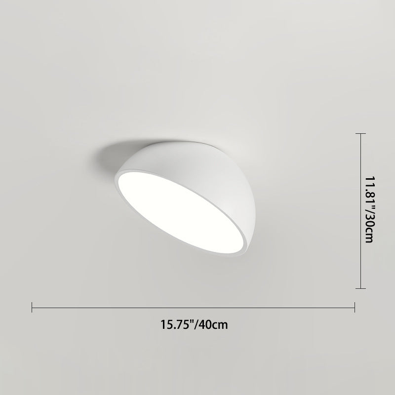 Contemporary Simplicity Round Iron Acrylic LED Semi-Flush Mount Ceiling Light For Study