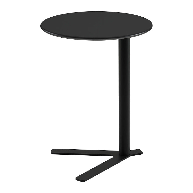 Contemporary Scandinavian Round V Base Iron End Table For Living Room