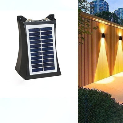 Modern Simplicity Solar Waterproof Trapezoidal ABS PMMA LED Wall Sconce Lamp For Outdoor Patio