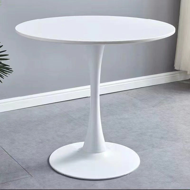 Modern Minimalist Round Carbon Steel Artificial Plate Coffee Table For Living Room