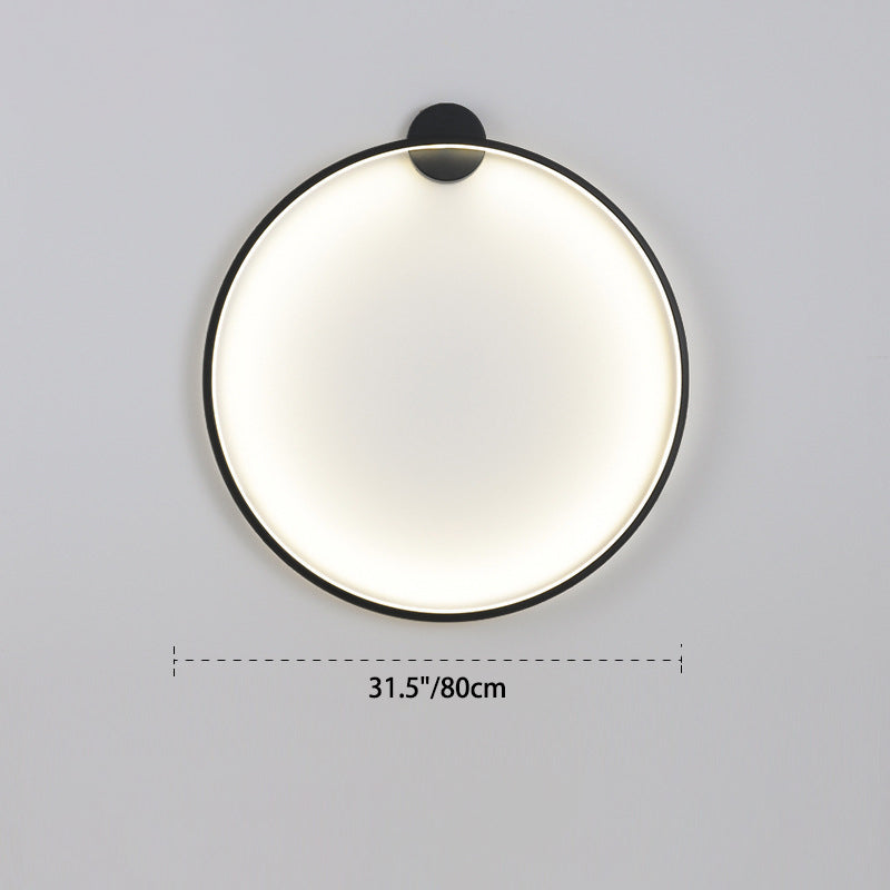 Modern Minimalist Aluminum Acrylic Round LED Wall Sconce Lamp For Bedroom