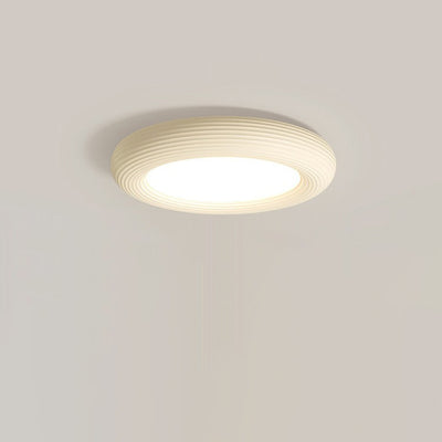 Modern Simplicity Iron Resin Acrylic Round Donut LED Flush Mount Ceiling Light For Living Room