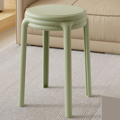 Contemporary Scandinavian Macaron Round Plastic Chair Stackable For Living Room