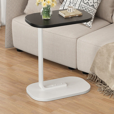 Modern Minimalist Rectangular PVC Artificial Panel End Table For Living Room