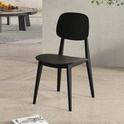 Contemporary Scandinavian Macaron Plastic Square Dining Chair Backrest For Dining Room