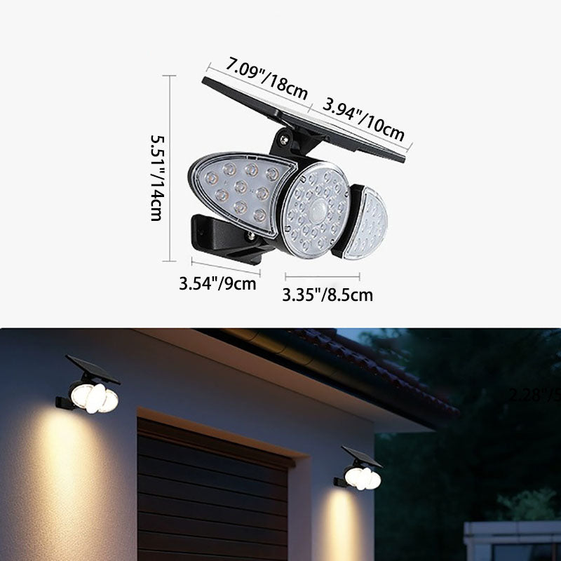 Modern Minimalist Solar Rectangular Trapezoidal ABS PC LED Wall Sconce Lamp For Garden