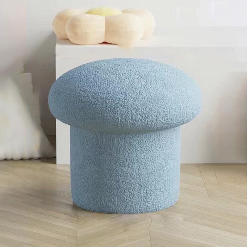 Contemporary Simplicity Mushroom Shape Velvet Pouf Footstool For Living Room