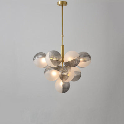 Contemporary Creative Orb Grape Iron Glass 1/5/13 Light Chandelier For Living Room