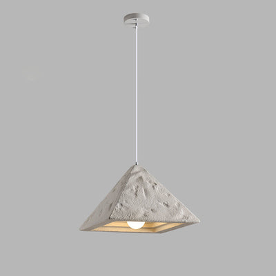 Contemporary Nordic Plexiglas Triangular Tapered 1-Light Pendant Light For Dining Room