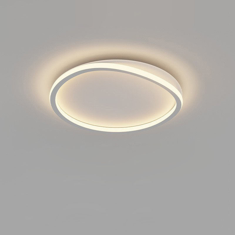 Modern Minimalist Irregular Overlapping Circles Acrylic Iron LED Flush Mount Ceiling Light For Bedroom