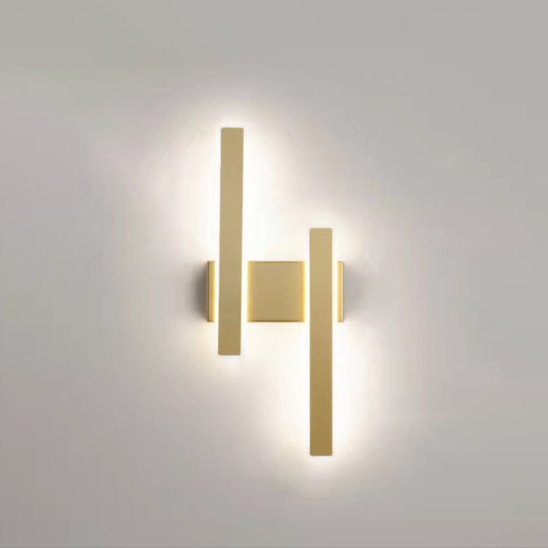 Modern Minimalist Geometric Strip Acrylic Hardware LED Wall Sconce Lamp For Bedroom