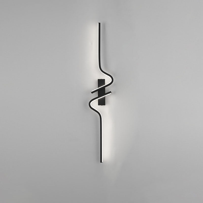 Contemporary Creative Strip Aluminum Silicon Gel LED Wall Sconce Lamp For Living Room