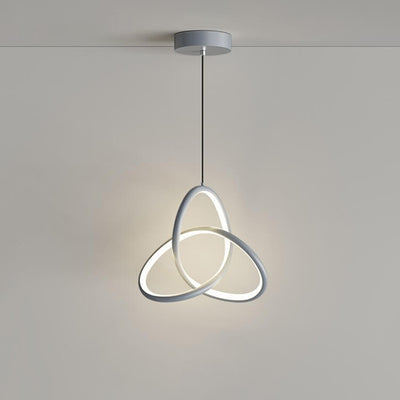 Modern Minimalist Triangular Ring-Shaped Aluminum Silicone LED Pendant Light