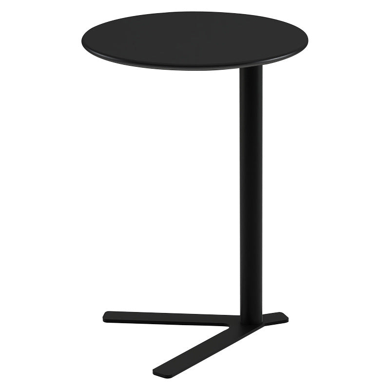 Contemporary Scandinavian Round V Base Iron End Table For Living Room