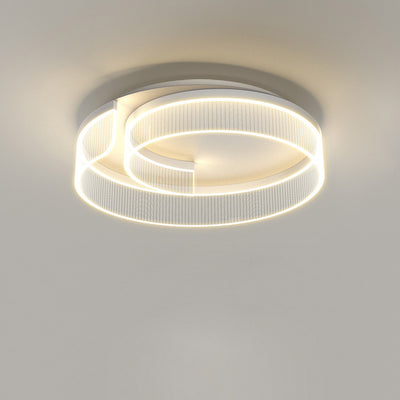 Modern Minimalist Round Acrylic Iron Aluminum LED Flush Mount Ceiling Light For Living Room