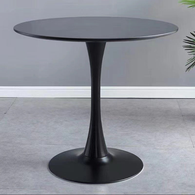 Modern Minimalist Round Carbon Steel Artificial Plate Coffee Table For Living Room