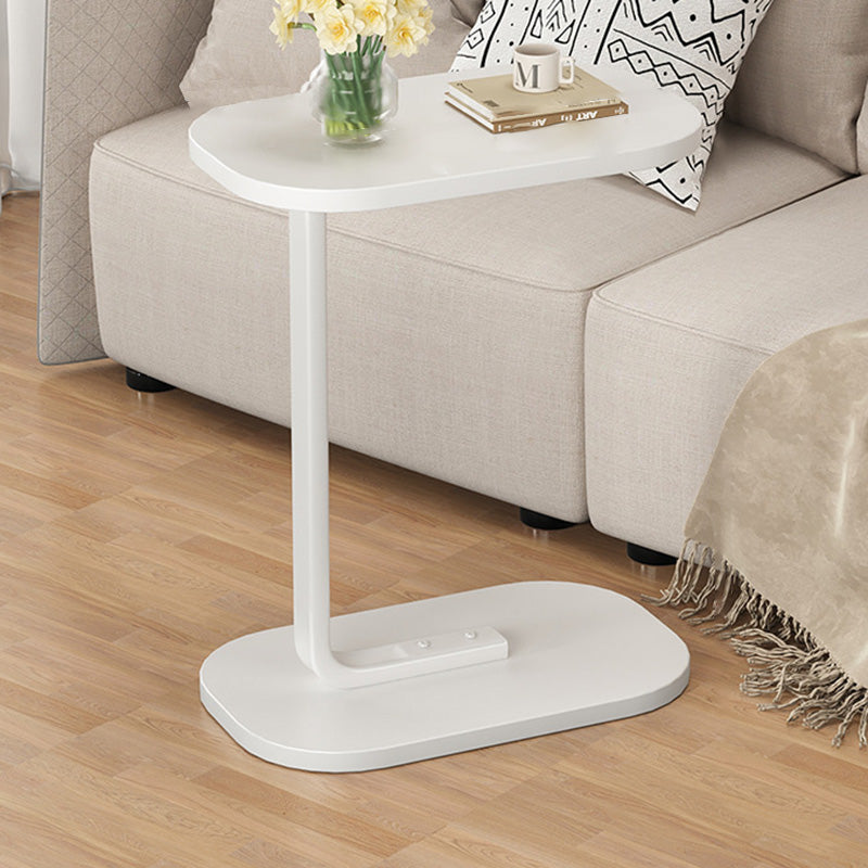 Modern Minimalist Rectangular PVC Artificial Panel End Table For Living Room