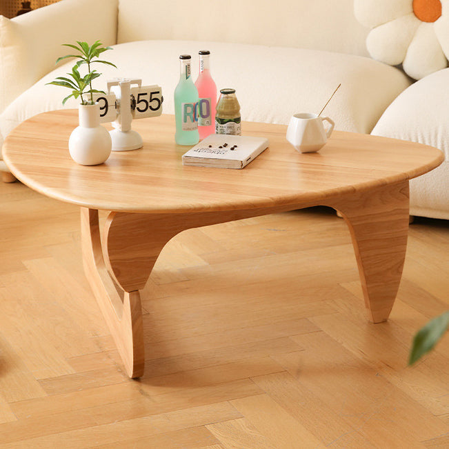 Modern Minimalist Solid Wood Triangular Coffee Table For Living Room