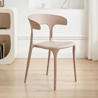 Modern Minimalist Cow Corner Square Plastic Dining Chair Backrest For Dining Room