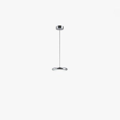 Modern Minimalist Stainless Steel Aluminum Disc Shade LED Island Light Chandelier For Living Room